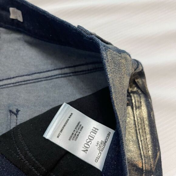 Hudson Jeans Reconstructed Midi Denim Skirt Size 25 New - Picture 9 of 12